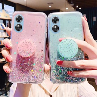 เคสโทรศัพท์มือถือ TPU แบบนิ่ม ลายกากเพชร รูปดาว อวกาศ พร้อมขาตั้ง สําหรับ OPPO Reno8 T 5G 4G 2023 Reno 8 8T Reno8T