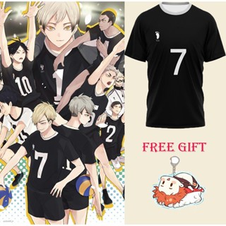 ∋✠เสื้อยืด แขนสั้น คอสเพลย์ Haikyuu Jersey Inarizaki_01