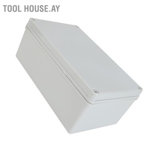 Tool House.ay กล่องรวมสายไฟพร้อมแผ่นยึดพลาสติก ABS กล่องโครงการไฟฟ้า DIY IP67 กันน้ำสีเทา