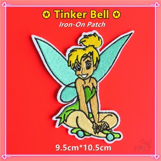 ♚ แผ่นแพทช์เหล็ก ลายการ์ตูน Tinker Bell ♚ แผ่นแพทช์รีดติดเสื้อ DIY แฟชั่น 1 ชิ้น