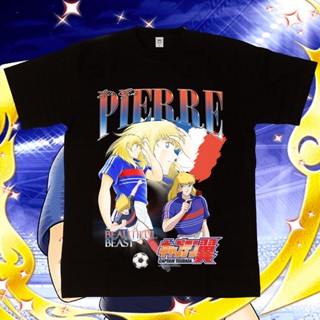 เสื้อยืด พิมพ์ลายการ์ตูน Elle Sid Pierre France Captain Tsubasa World Cup Homage Series สําหรับผู้ชาย_04