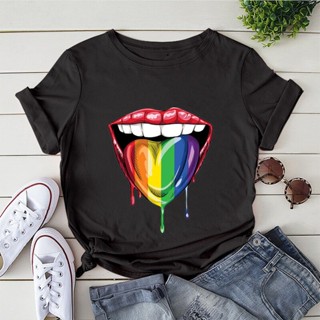 Lgbt Lgbt Lips Graphic Personality Summer Customized T-Shirt Printed Design Vintage Gift Tops T-Shirt_12