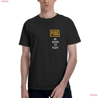 loylaiya เสื้อยืดชาย PUBG MOBILE เสื้อยืดเกมมิ่ง Pubg Be Ready To Fight Classic T-Shirt Tee Shirts Mens Basic Shor_01