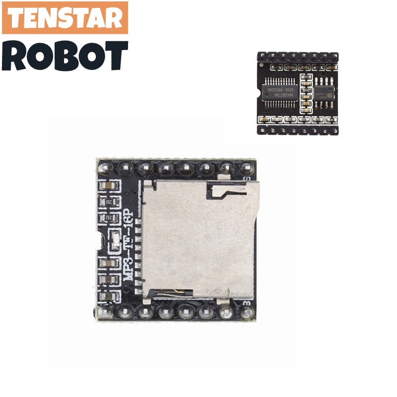 Dfplayer โมดูลเครื่องเล่น MP3 MP3 ขนาดเล็ก รองรับการ์ด TF U-Disk IO Serial Port AD สําหรับ arduino Diy