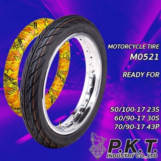 ยางนอก PKT ขอบ 17 MO521 ลายไฟ