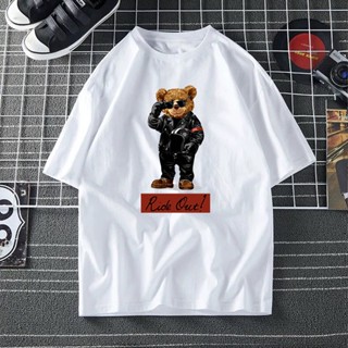 RIDE OUT TEDDY BEAR T-SHIRT WOMEN MEN BAJU LENGAN PENDEK LELAKI PEREMPUAN MURAH VIRAL UNISEX KAIN COTTON PLUS SIZE _02