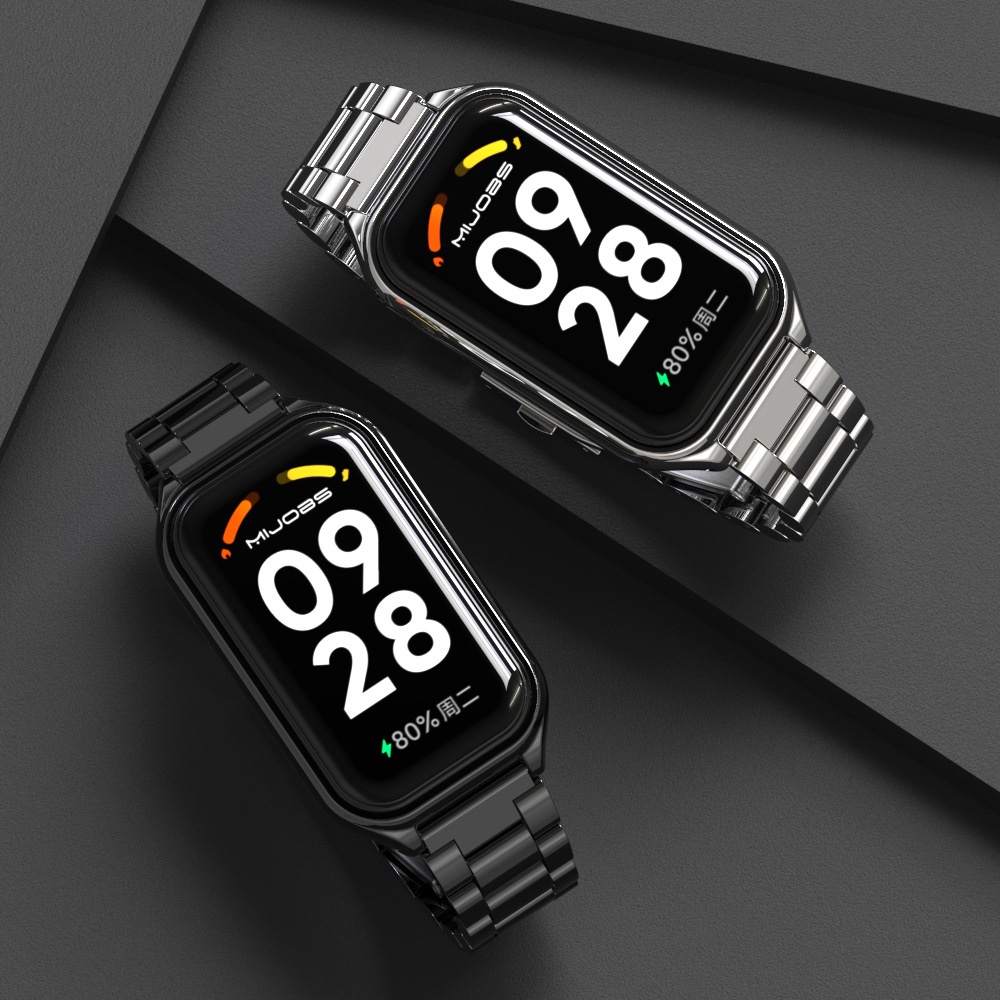สายนาฬิกาข้อมือ สเตนเลส แบบเปลี่ยน สําหรับ Xiaomi Mi Band 8 Active Redmi Smart Band 2 Xiaomi Redmi Band2 Smart Watchband