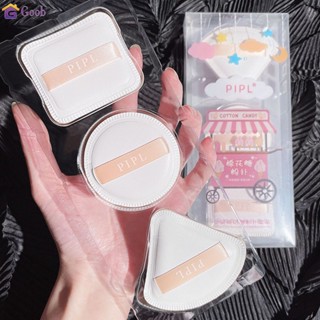 พัฟสูทนุ่มแป้งรองพื้นแต่งหน้าฟองน้ำแห้งเปียก Dual-ใช้ Air Cushion แป้งพัฟ【Goob】