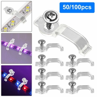 50/100*Mounting Brackets Clip One-Side,Fixing Clips For 5050 LED Strip Light-Bar