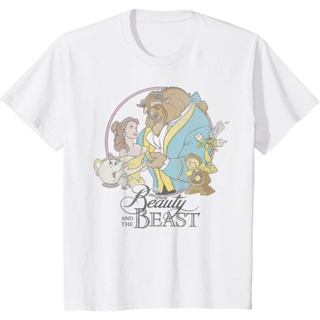 เสื้อยืด พิมพ์ลาย Disney Beauty And The Beast สไตล์คลาสสิก_01