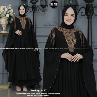 Gamis Abaya Turkey 2197 ชุดเดรส สไตล์มุสลิม สําหรับผู้หญิง