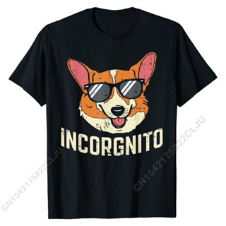 Incorgnito Shirt Funny Welsh Corgi Face Dog Pun Lover Gift T-Shirt Coupons Men T Shirt Summer Tshirts Simple Style_04