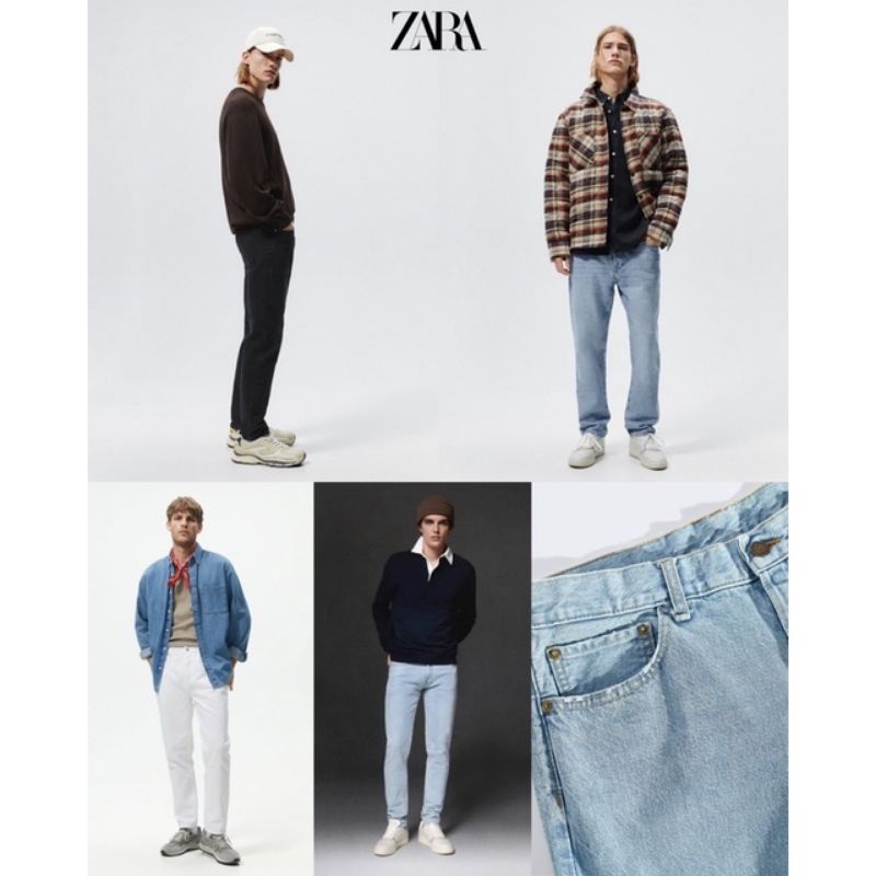 ZARA MAN SLIMFIT JEANS+ ฟรีถุงกระดาษ ZARA