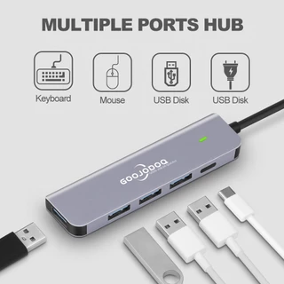 GOOJODOQ USB 3.0 HUB Type C Adapter แล็ปท็อปสำหรับ MacBook iPad อุปกรณ์เสริมส่วนขยาย PD Charger Port