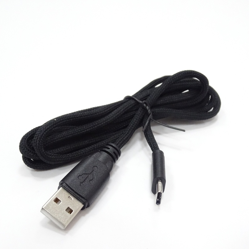 【seve*】สายชาร์จเมาส์ Pvc ไนล่อน USB Type C ยาว 1.8 ม. ทนทาน สีดํา แบบเปลี่ยน สําหรับเมาส์ คีย์บอร์ด