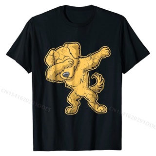Cotton T-Shirt Golden Retriever Dabbing Dog Dab Gift Family Design T Shirts Mens Tops Shirts Camisa_04