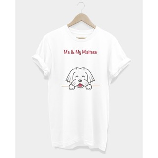 เสื้อยืดลายสุนัข มอลทีส Me &amp; My Maltese Tshirt_02