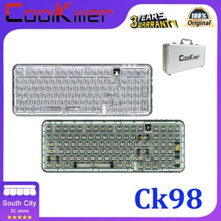 Coolkiller CK98 คีย์บอร์ดเมคคานิคอล บลูทูธไร้สาย 2.4G กล่องอะลูมิเนียม สามโหมด สําหรับช่างคณิตศาสตร์