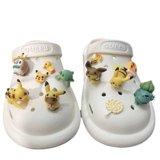 CROCS ชุดอุปกรณ์เสริม จี้รูปการ์ตูนปิกาจูน่ารัก Squirtle Jibitz Charm Anime Jibits Pokemon Snorlax Croc Jibbits เหมาะกับผู้หญิง สําหรับตกแต่งรองเท้า