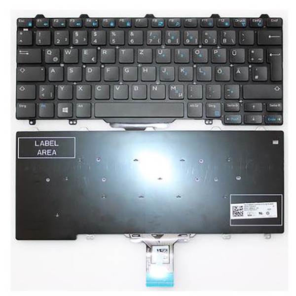 Dell Latitude E7250 E7270 E5270 E5250 7280 7380 P22S แป้นพิมพ์แล็ปท็อปเยอรมันขนาดใหญ่ L ปุ่มอินพุต