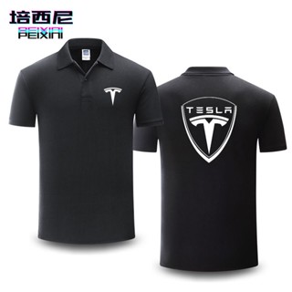 Tesla car shop custom work clothes short-sleeved MODEL S MODEL3 MODEL X MODEL Y outdoor driving POLO shirt T-shirt