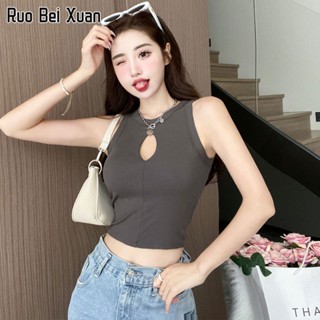 RUO BEI XAUN เสื้อกล้ามผู้หญิง 2023 ฤดูร้อนใหม่เสื้อกล้ามเซ็กซี่