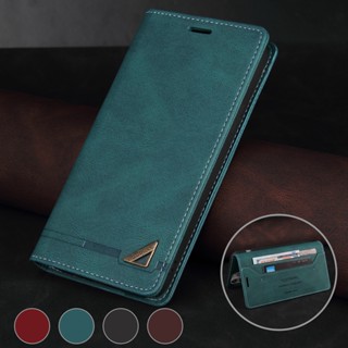 เคสโทรศัพท์หนัง TPU นิ่ม ฝาพับแม่เหล็ก พร้อมช่องใส่บัตร สไตล์เรโทร สําหรับ OPPO A77 5G A92 A92s A53 2020 A54 A73 A74 5G A95 A16 A15 A15s A12 A5s AX5s A7 AX7 A5 A9 2020