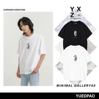 Yuedpao X  Minmal Gallery02 ยอดขาย No.1 รับประกันไม่ย้วย 2 ปี เสื้อยืดเปล่า เสื้อยืด Oversized แขนสั้น Black&amp;White_04