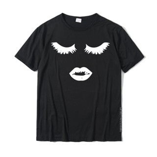 Edgy Make Up Eyelash And Lips T Shirt Funny Family Cotton Tops Shirts Slim Fit For Adult_12