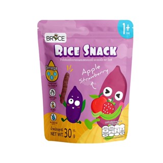 ไบรซ์ ข้าวอบกรอบผสมสตอเบอรี่แอปเปิ้ล30ก.BRICE RICESNACK STRAWBERRY AND APPLE30G.