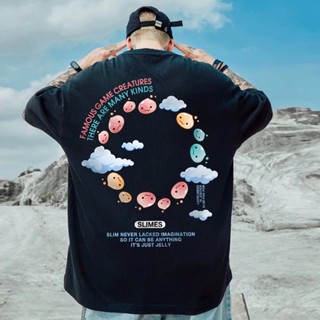 【Plus Size】M-5XL 6XL 7XL 8XL Oversized Fashion Tshirt Graphic Shirt For Men Sky Slime Printing High Street Hip-hop _01