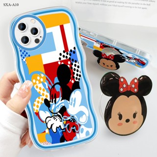 【ฟรี ที่วางโทรศัพท์】Compatible With Samsung Galaxy A10 A10S A11 A12 A13 A14 A21S A51 4G 5G Soft TPU Clear Case การ์ตูน Cartoon Graffiti Mouse เคส เคสโทรศัพท์ เคสมือถือ เคสนิ่ม Big Wave Shockproof Cover