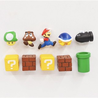 แม่เหล็กติดตู้เย็น มาริโอ้   ของขวัญวันเกิดเด็ก  ของขวัญวันคริสต์มาส Super Mario Fridge Magnet 3d DIY รวมกันฟรี