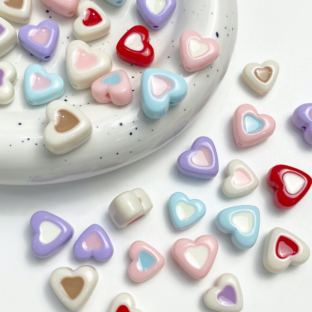 10 ชิ้น มาการอง หยดน้ํามัน รัก หลวม ลูกปัด DIY โทรศัพท์มือถือ โซ่ ลูกปัด อุปกรณ์เสริม สีครีม สร้อยคอ จี้ วัสดุเครื่องประดับ