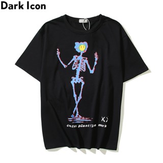 Dark Icon Dance Skeleton Man T-shirt Men 2022 Summer O-neck Tshirts for Men Male Top_04