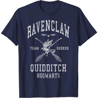 เสื้อยืดพิมพ์ลายแฟชั่นเสื้อยืด พิมพ์ลาย Harry Potter Ravenclaw Team Seeker Hogwarts Quidditch แฟชั่นสําหรับผู้ชาย แ_12