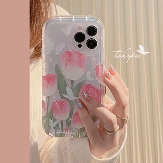 เคสซิลิโคน TPU ลายดอกไม้ สไตล์เรโทร สําหรับ iPhone 11 pro max 14 Plus12 pro max 13