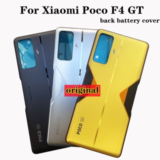 ของแท้ 100% ฝาครอบแบตเตอรี่กระจกด้านหลัง สําหรับ Xiaomi Poco F4 GT Mi F4GT 21121210ฝาครอบแบตเตอรี่ด้านหลัง แบบเปลี่ยน สําหรับ G