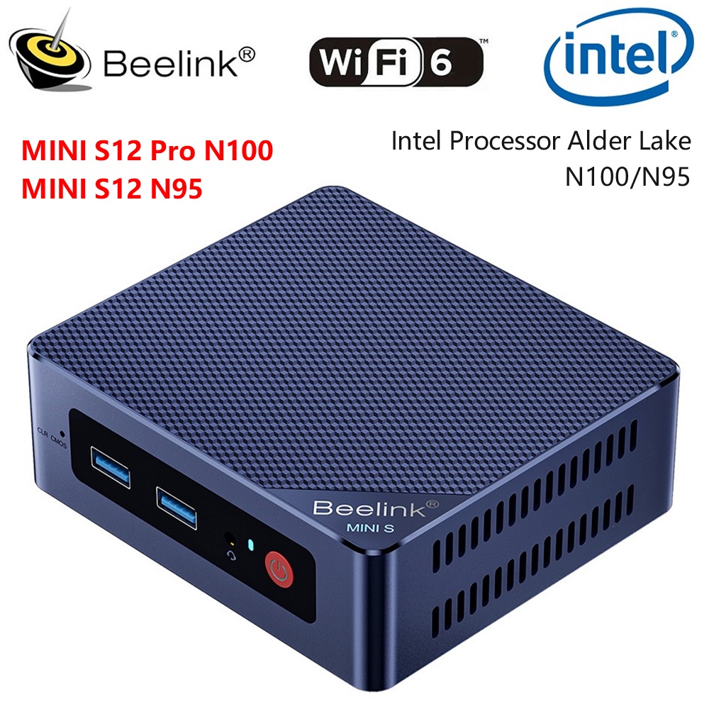 Beelink MINI S12 Pro Windows 11 Intel 12th Gen N100 Mini PC DDR4 RAM NVME SSD 3.4GHz Wifi 6 บลูทูธ 5