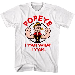 เสื้อยืด พิมพ์ลายการ์ตูน Popeye The Sailorman Yam What I Yam สไตล์วินเทจ สําหรับผู้ชายS-5XL_03