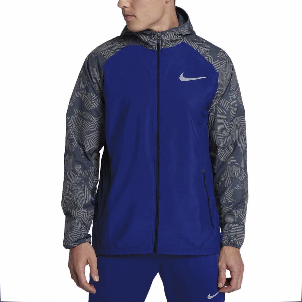 NIKE RUNNING ESSENTIAL JACKET - แฟลชสะท้อนแสงสีน้ําเงิน