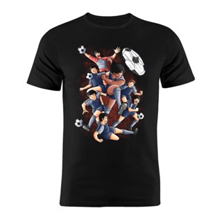 Cotton Tshirt Captain Tsubasa Captain Toho Tiger Shot Anime Manga Classic Artwork Teeเสื้อยืด _03