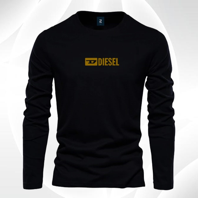 เสื ้ อยืดแขนยาวผู ้ ชายและผู ้ หญิง/Diesel T-Shirt Side Block Gold Logo/T-Shirt Distro Cotton Combed คุณภาพระดับพรีเมียม