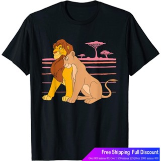 เสื้อยืด พิมพ์ลาย Disney The Lion King Simba and Nala Love Cwg5_05