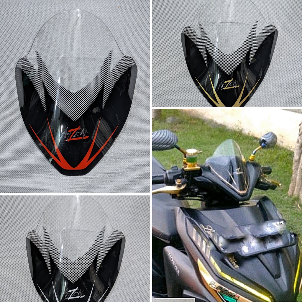 กระบังหน้า กระจกบังลม Black Series Vario 125 150 LED ใหม่
