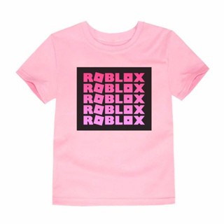 Roblox pink graphic T-shirt for kids_03