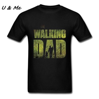 Qiuy5 {พร้อมส่ง เสื้อยืดแขนสั้น พิมพ์ลาย Walking Dad Father Son Hi พลัสไซซ์ ของขวัญวันเกิด สําหรับผู้ชาย XS-6XL