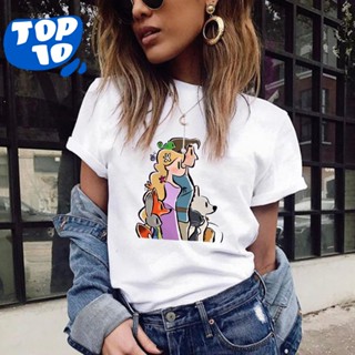 NO1♈Kawaii Girls Tshirt Ulzzang Casual Harajuku Tops Disney Dropship Cute Princess Snow White Mulan_03