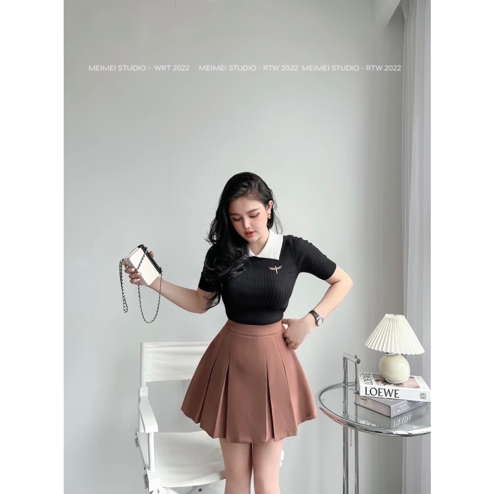 เสื้อกันหนาวปักลายเจนนี่คอปกแขนกุดเข้ารูป-ยืดใส่สบาย-สไตล์เกาหลี | TQA06 | ซูซี่เชา