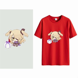 ✱☫เสื้อยืดผ้าฝ้าย Anime Genshin Game Fischl